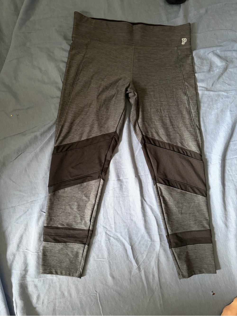 PINK Victoria's Secret Gray & Dark Gray Kids' Active Leggings